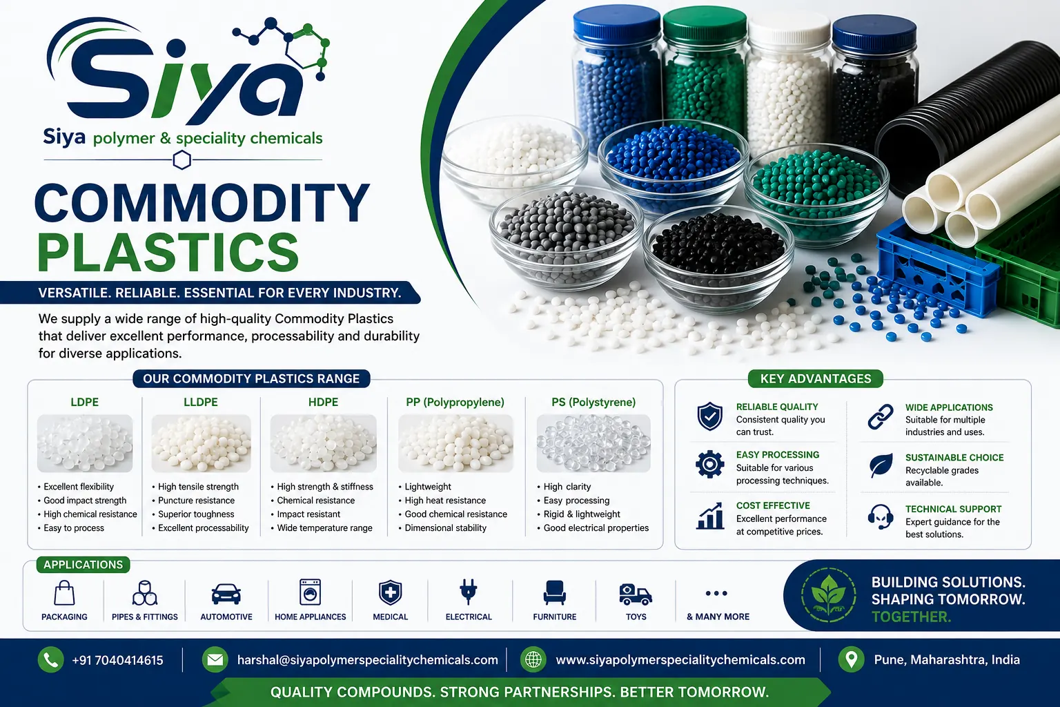 Commodity Plastics HDPE LDPE PP Supplier India